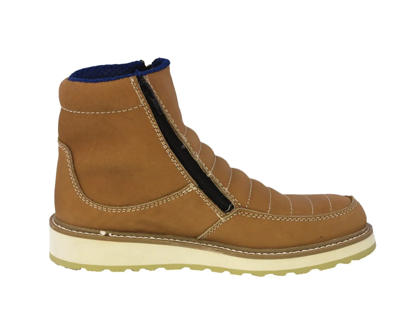 Mens T40W Honey Brown Leather Work Boots Slip Resistant - Soft Toe