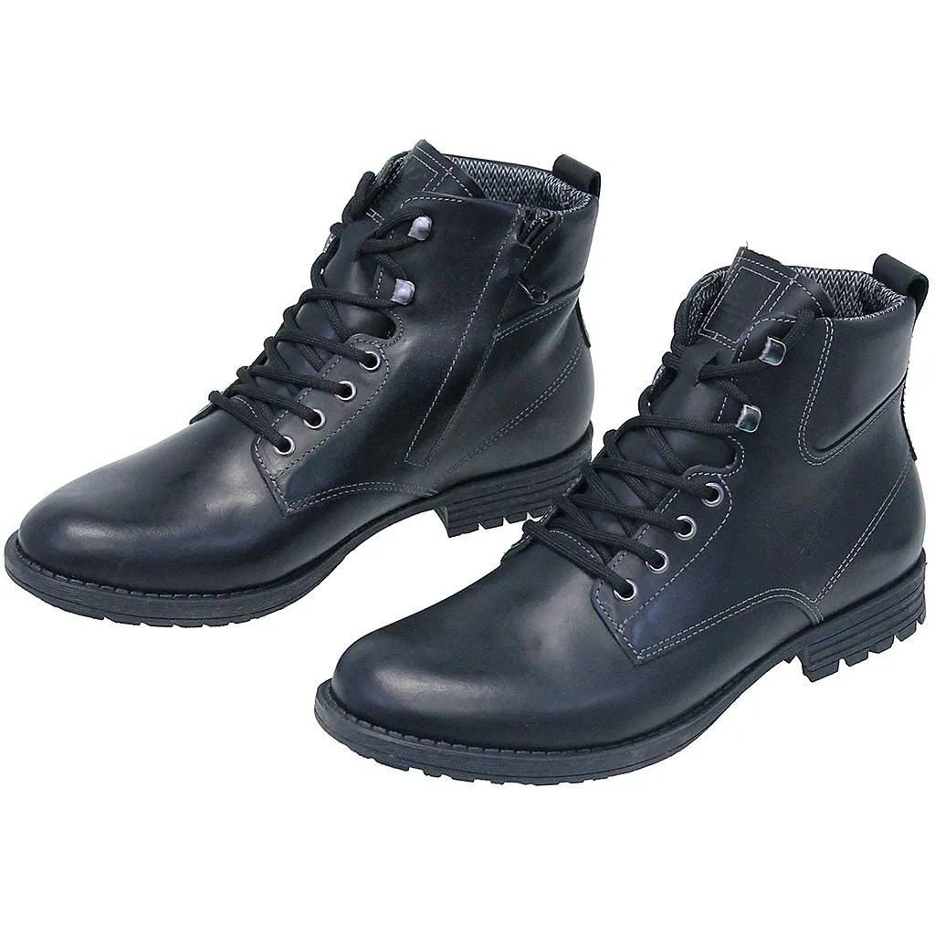 Men's Waterproof Leather Ankle Boots #BM077101WK ()