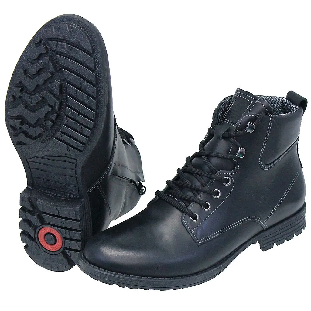 Men's Waterproof Leather Ankle Boots #BM077101WK ()
