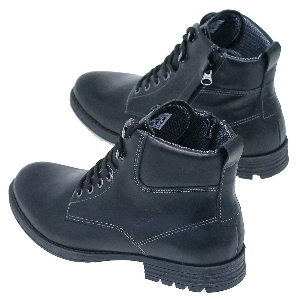 Men's Waterproof Leather Ankle Boots #BM077101WK ()