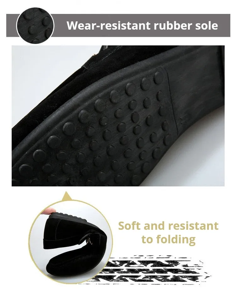 Mental Solid Loafers Mens Shoes High Quality Soft Driving Flats Male Walking Shoes Suede Casual Slip on Loafers Mocasines Hombre