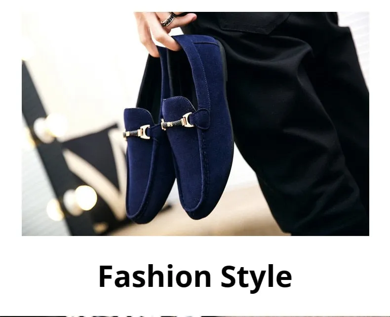 Mental Solid Loafers Mens Shoes High Quality Soft Driving Flats Male Walking Shoes Suede Casual Slip on Loafers Mocasines Hombre