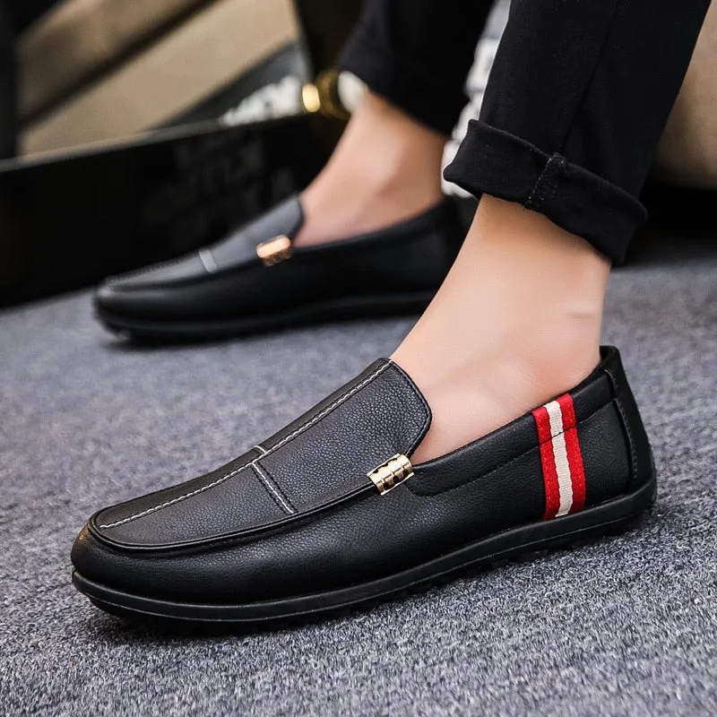 Mental Solid Loafers Mens Shoes High Quality Soft Driving Flats Male Walking Shoes Suede Casual Slip on Loafers Mocasines Hombre