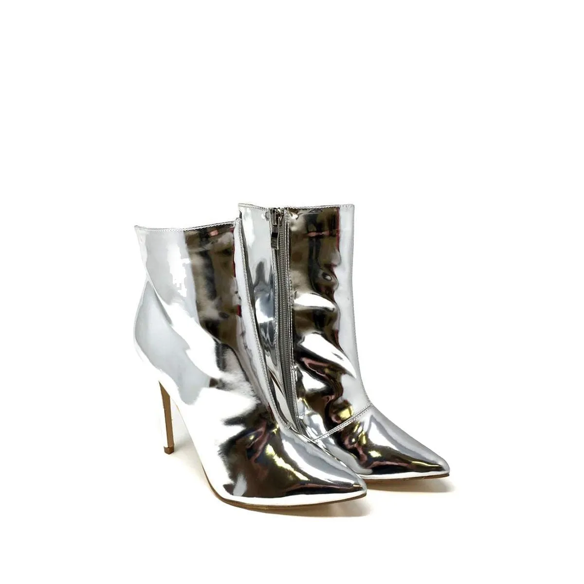 Misty Metallic Silver Ankle Boot