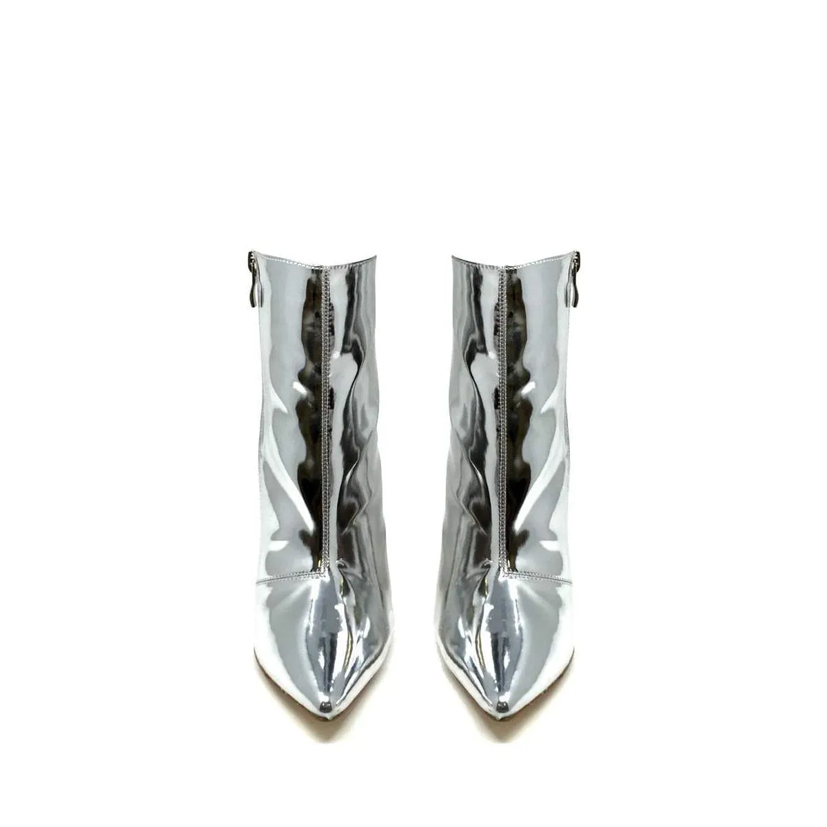 Misty Metallic Silver Ankle Boot