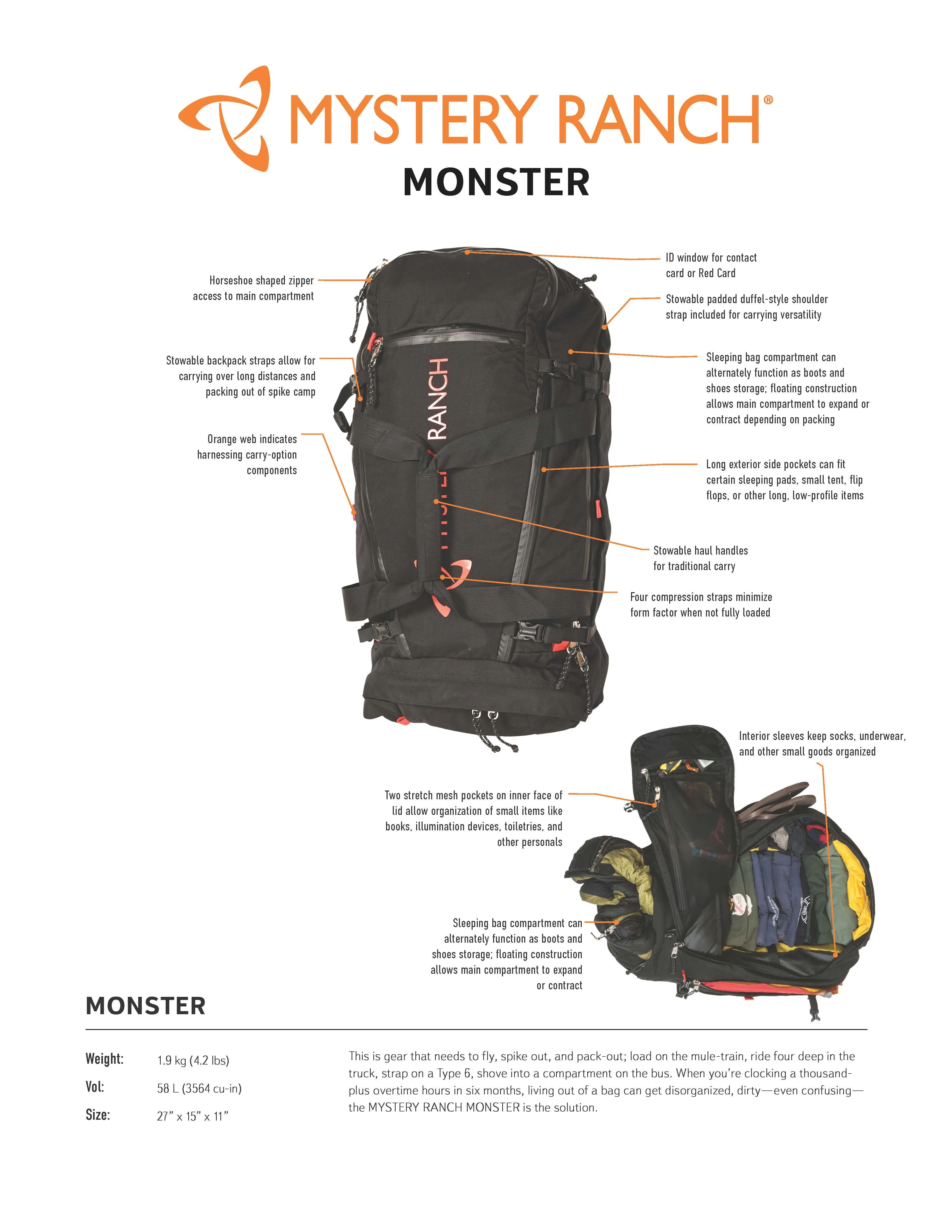 Mystery Ranch Monster Bag
