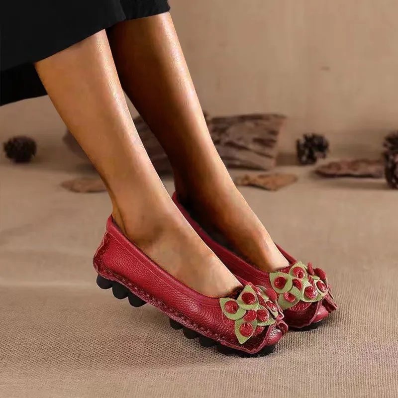 New Autumn Flowers Handmade Shoes