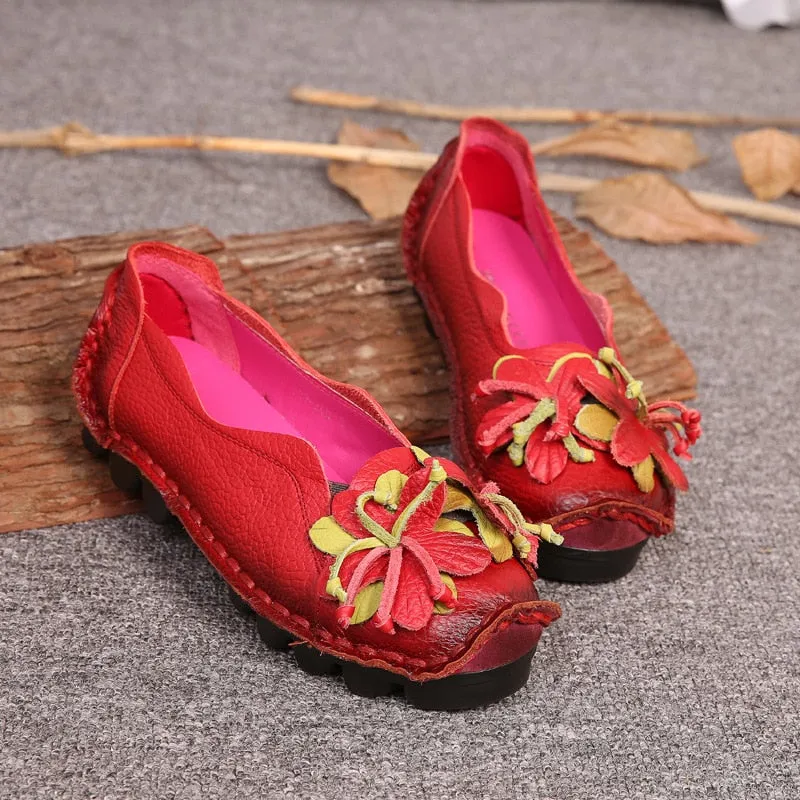 New Autumn Flowers Handmade Shoes