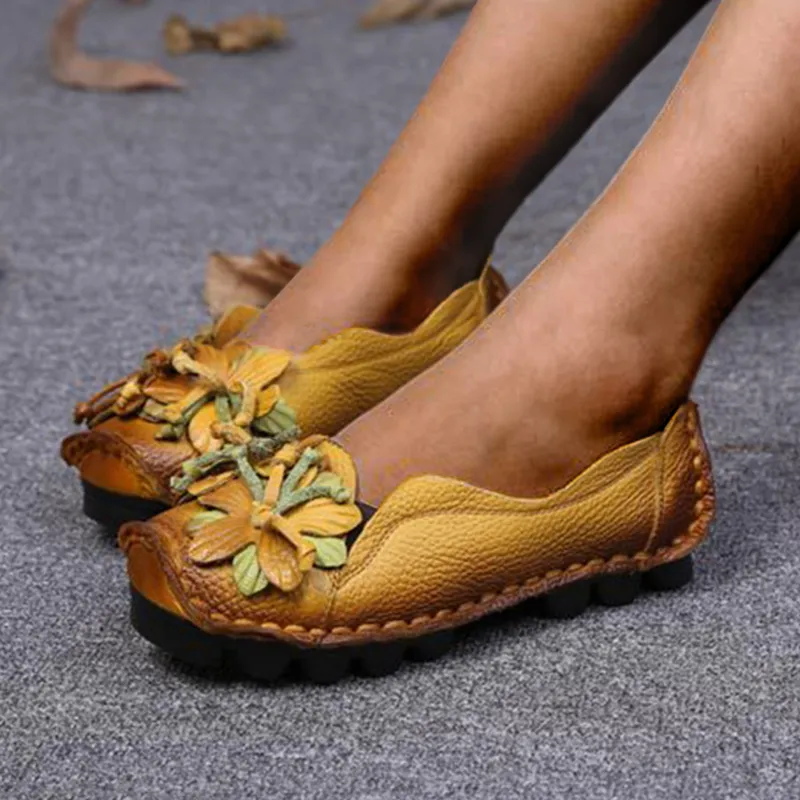 New Autumn Flowers Handmade Shoes