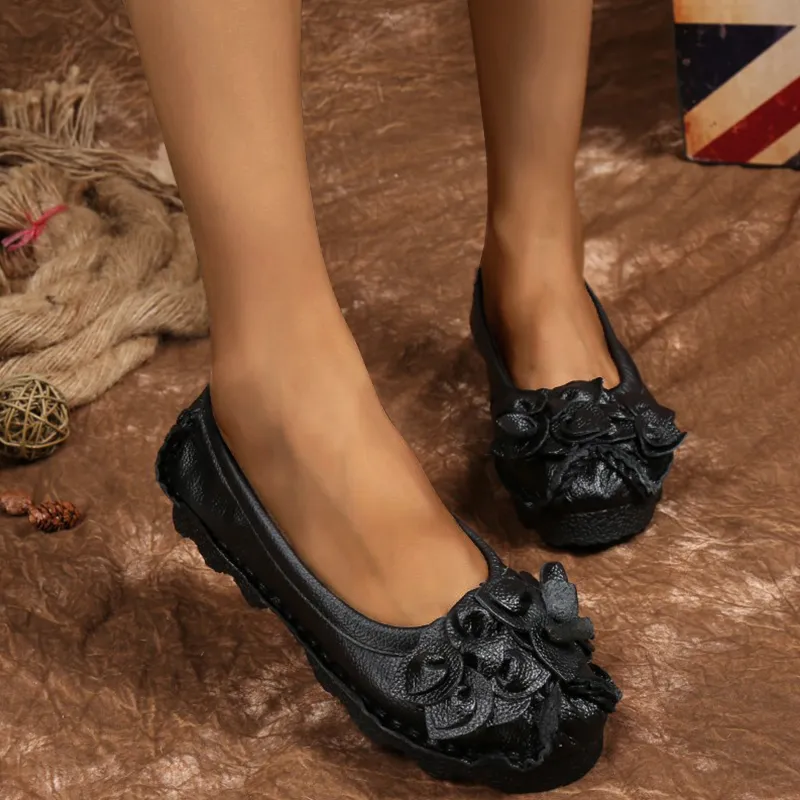 New Autumn Flowers Handmade Shoes