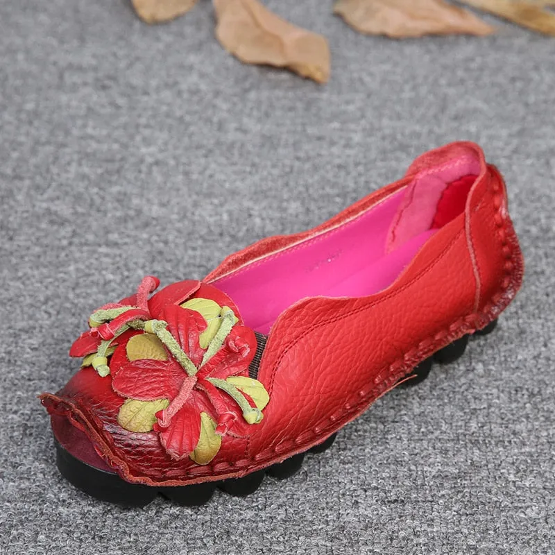New Autumn Flowers Handmade Shoes