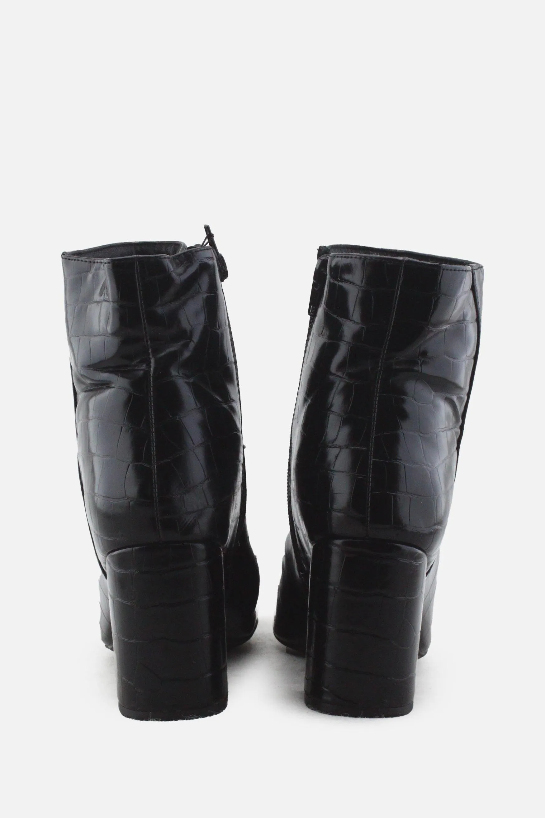 New Look Zipper Block Ankle Boots | 100% Synthetic Leather