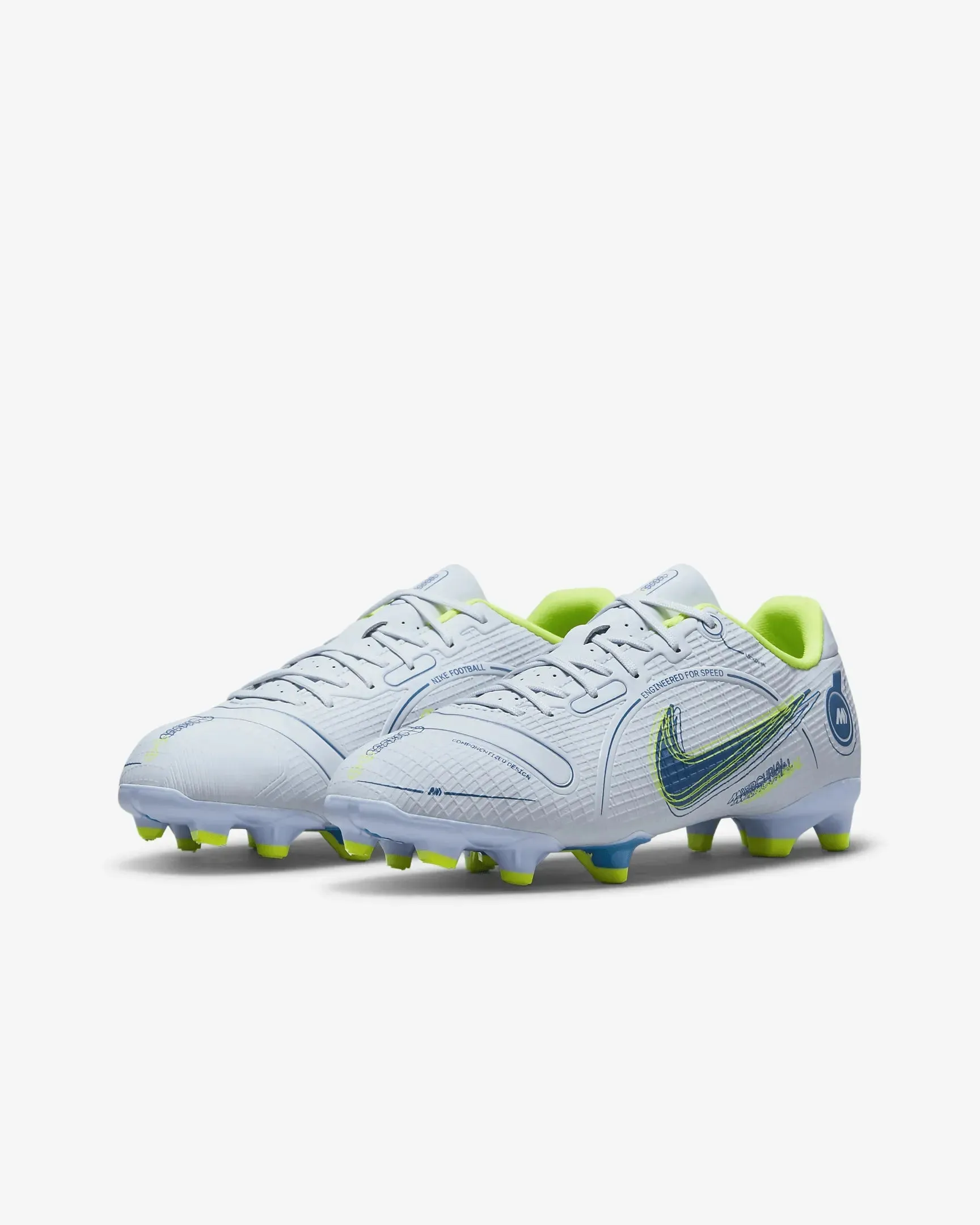 Nike JR Mercurial Vapor 14 Academy FG-MG - Grey-Blue