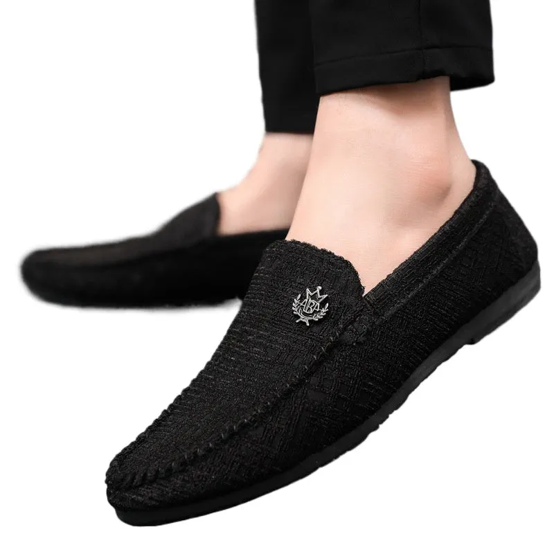 Non-slip work lazy new simple men's loafer beanie shoes men's lightweight student trend soft sole driving breathable