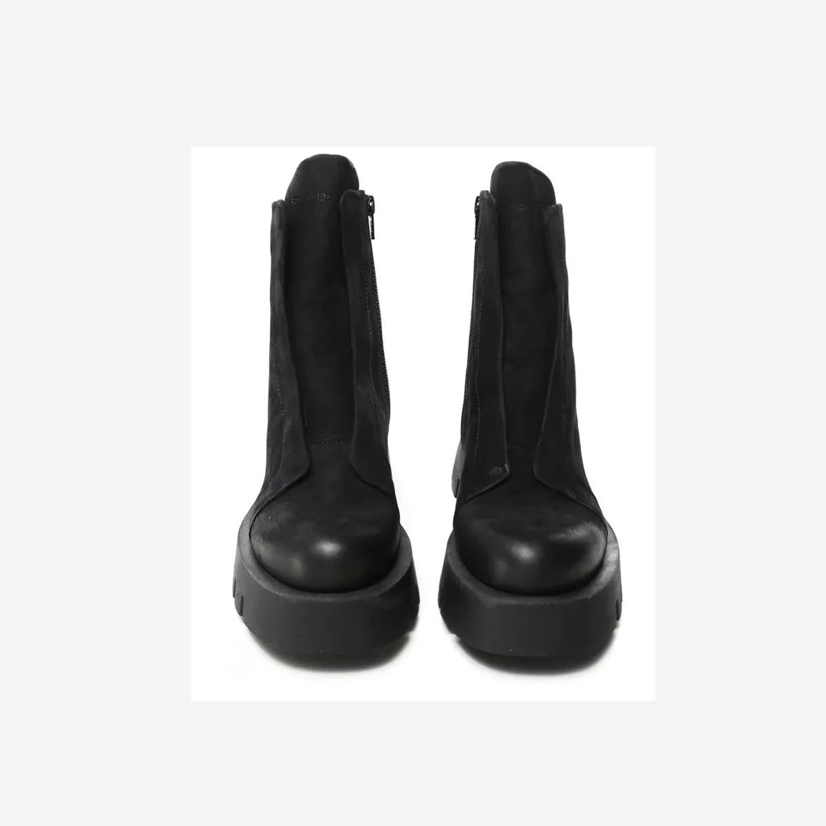NUKI NO LACE NABUK NERO BOOTS