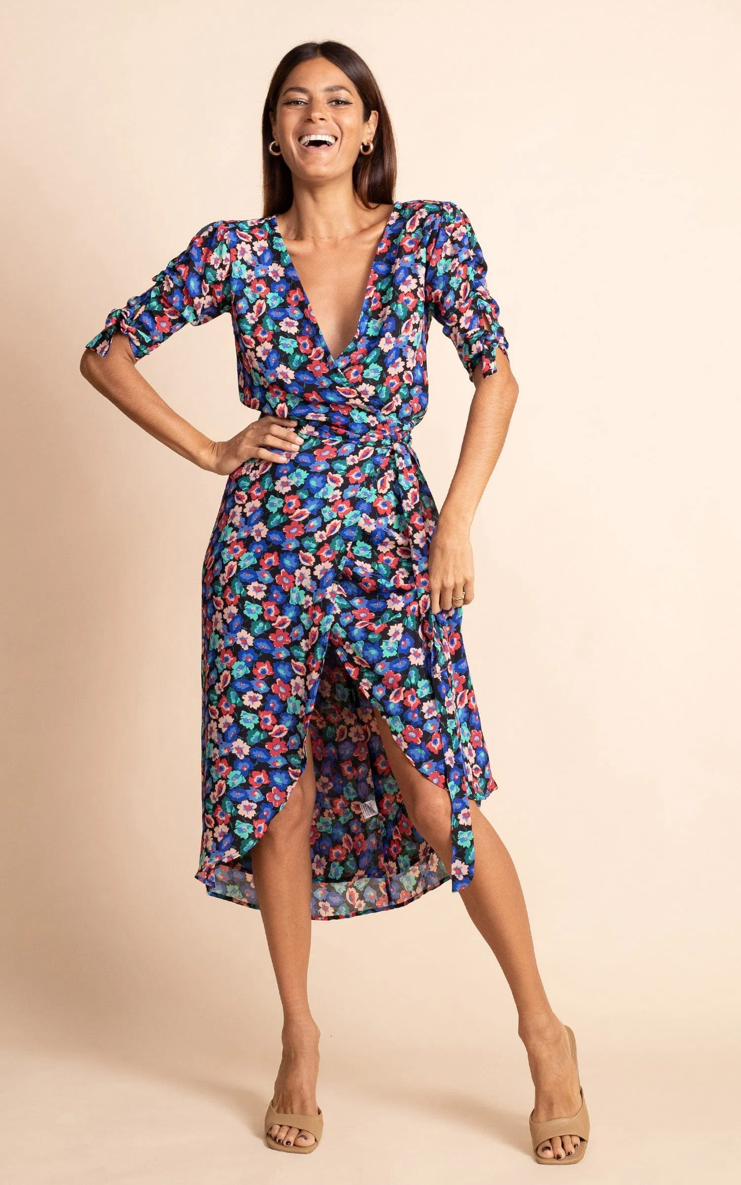 Olivera Midi Dress in Multi Floral