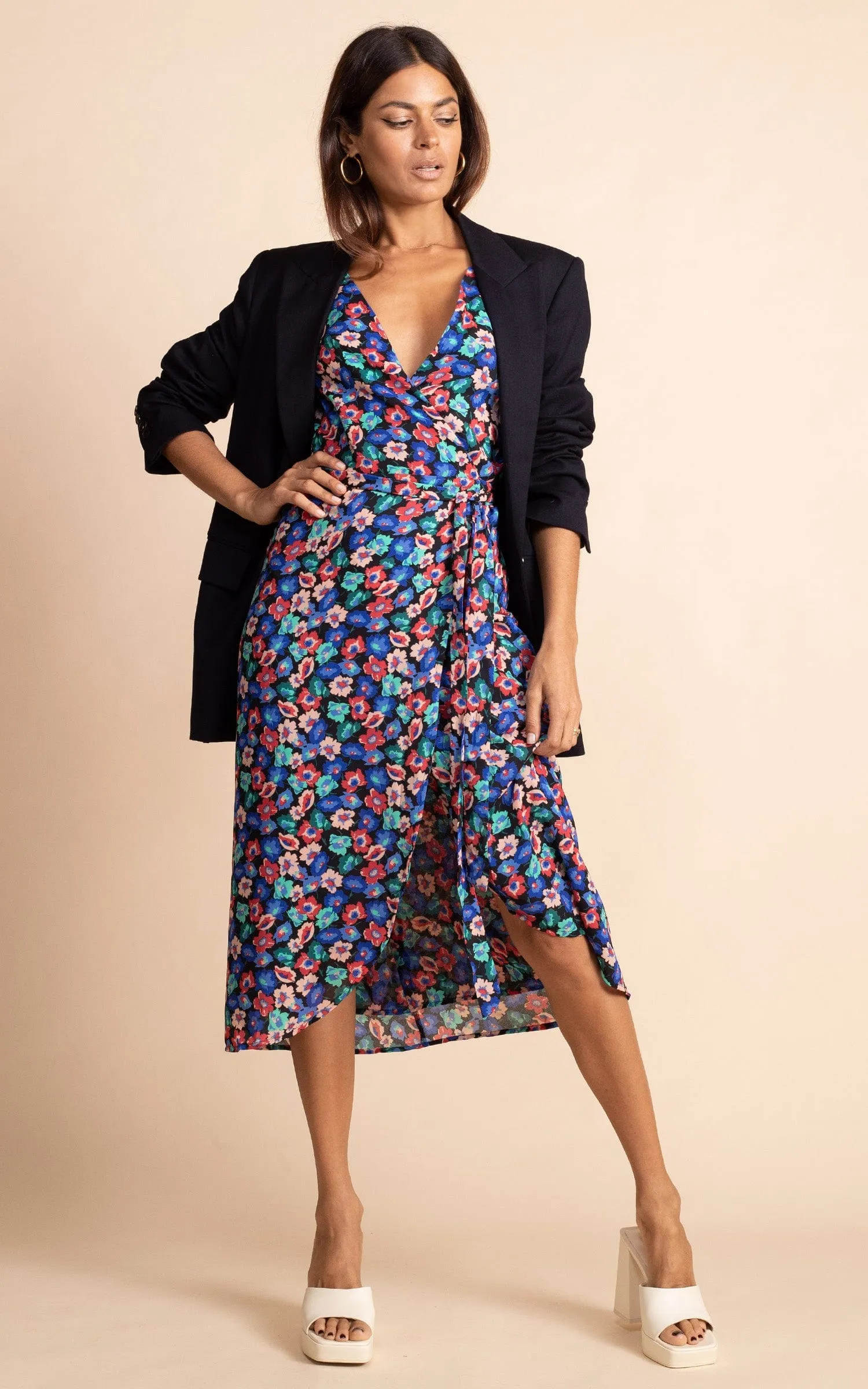 Olivera Midi Dress in Multi Floral