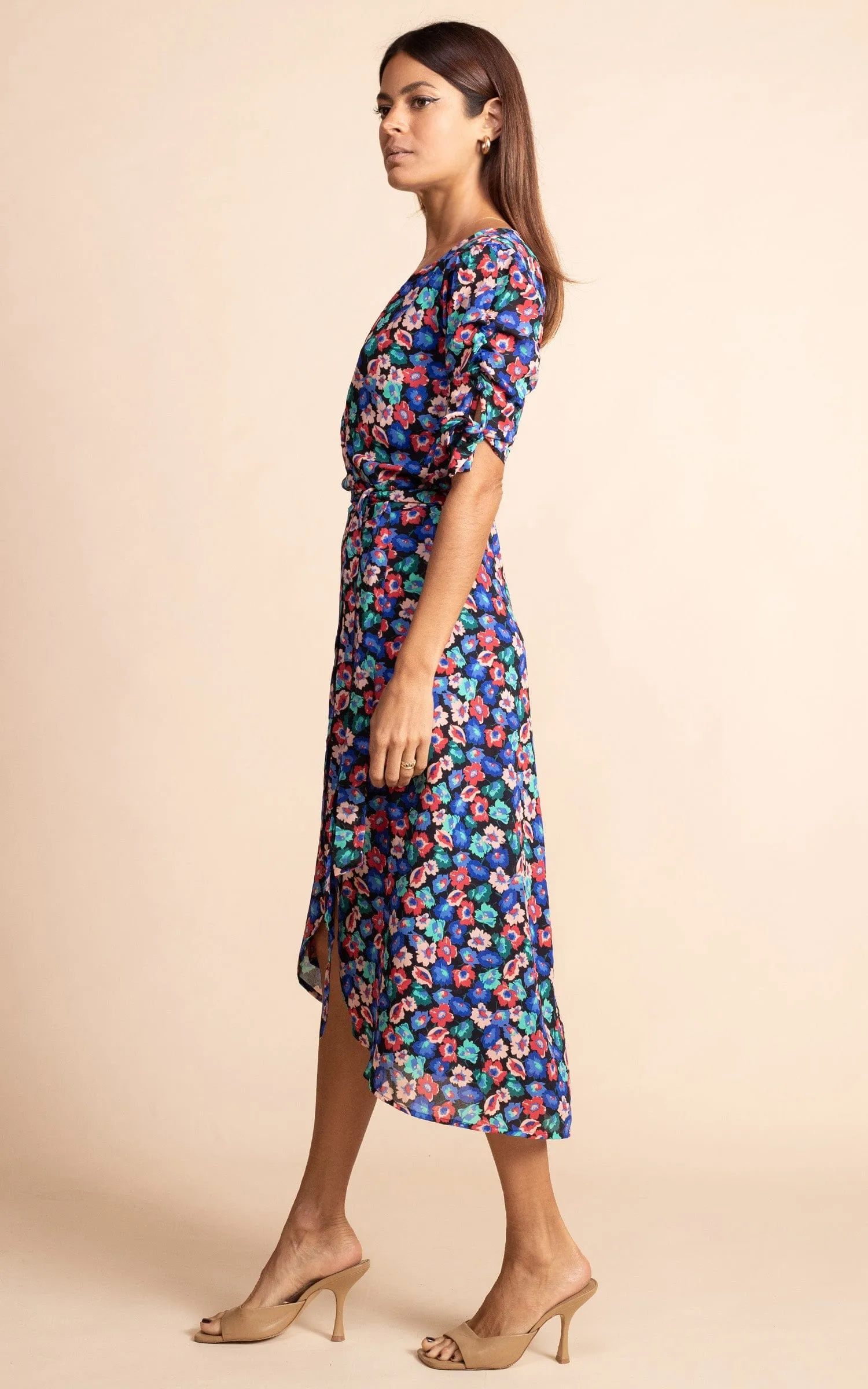 Olivera Midi Dress in Multi Floral