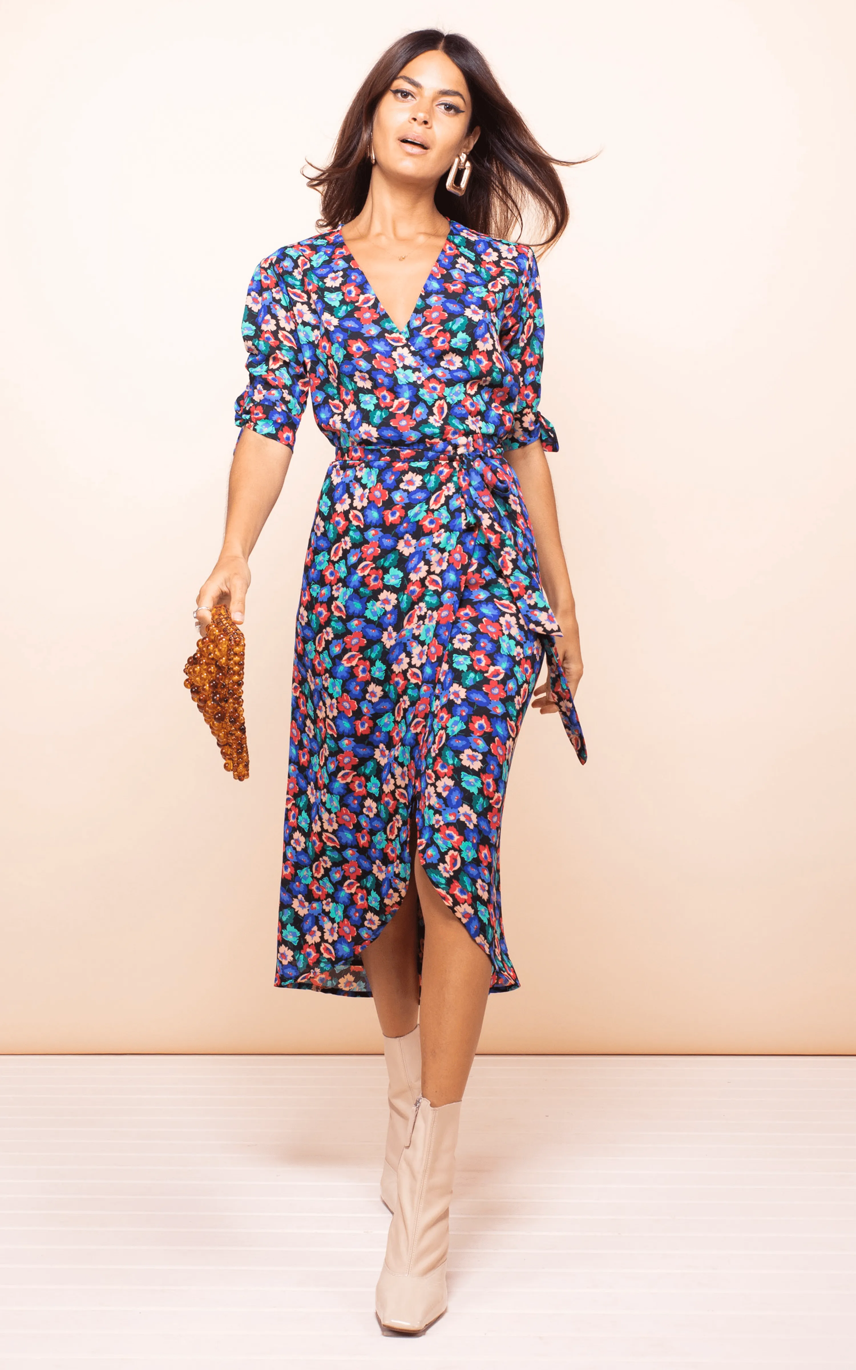 Olivera Midi Dress in Multi Floral