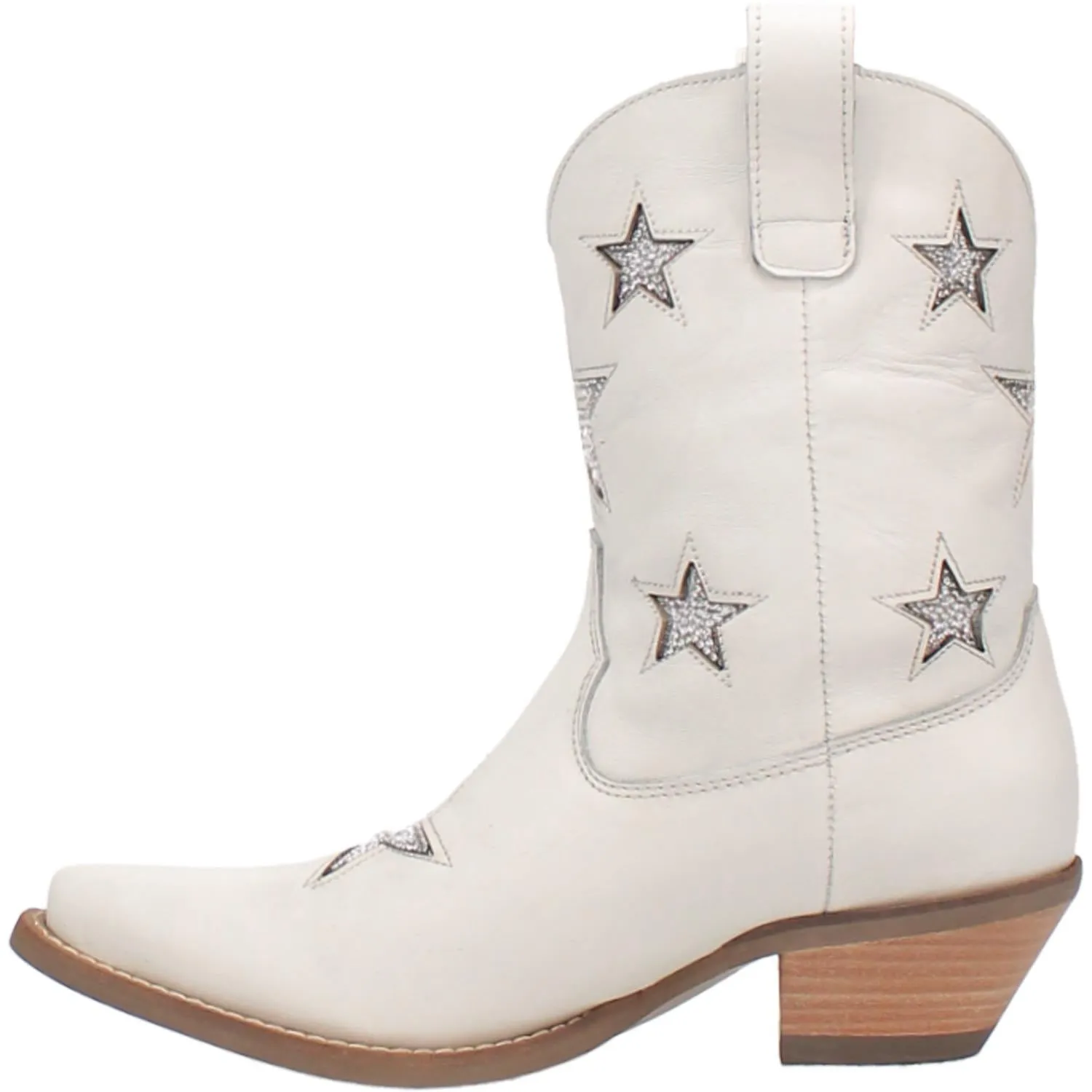 Online Exclusive | Dingo | Star Struck Leather Bootie in White  **PREORDER