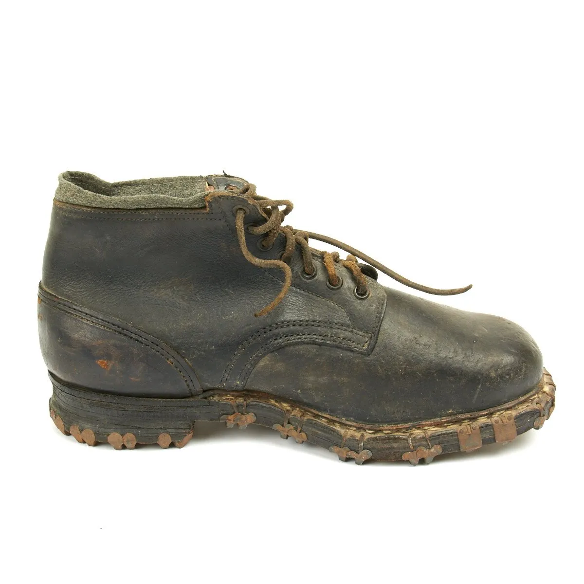 Original German WWII Gebirgsjäger Mountain Trooper Boots - Maker Marked