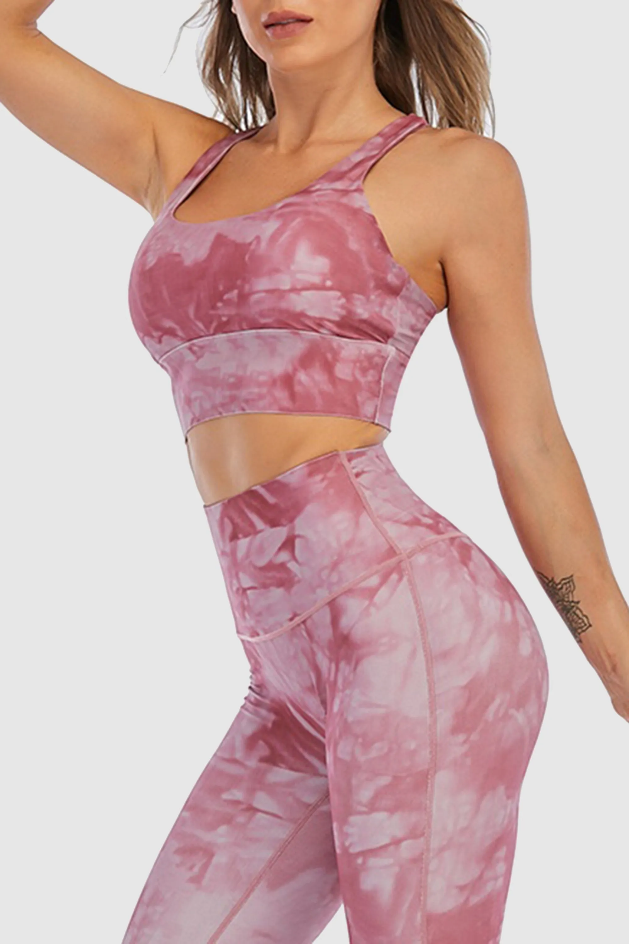 Pink Cross Sport Bra