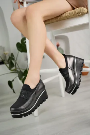 Platinum Wedge Heel Women's Shoes