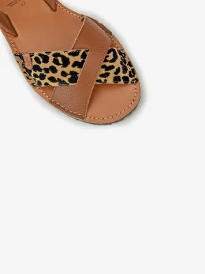 Popa Montezuma Sandal Leopard   Tan