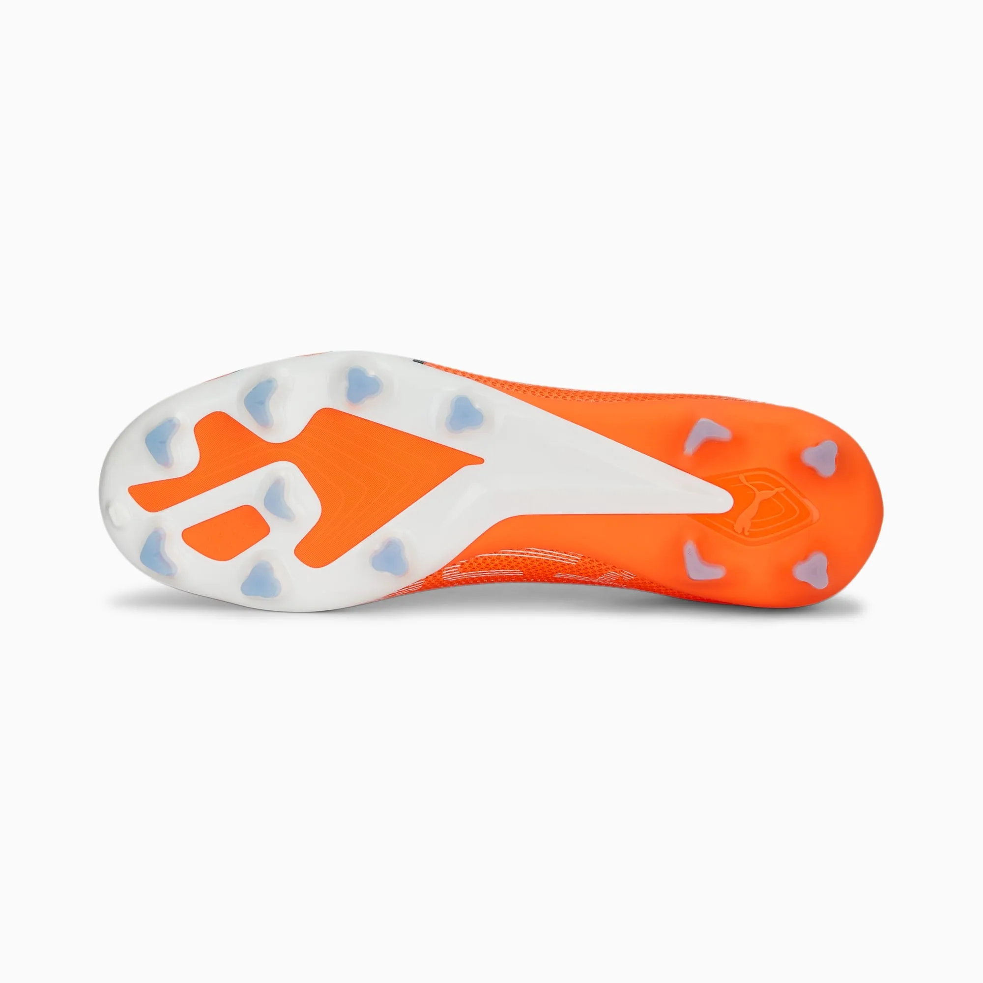 Puma Ultra Match FG/AG Soccer Cleats 107217 01  ULTRA ORANGE-PUMA WHITE-BLUE GLIMMER