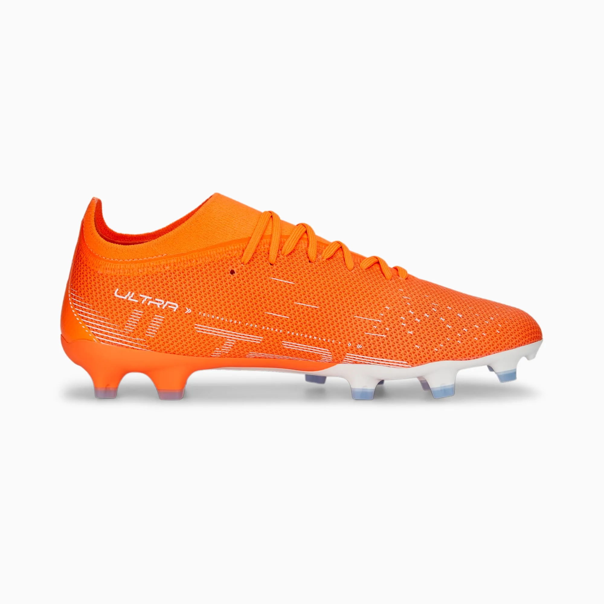 Puma Ultra Match FG/AG Soccer Cleats 107217 01  ULTRA ORANGE-PUMA WHITE-BLUE GLIMMER