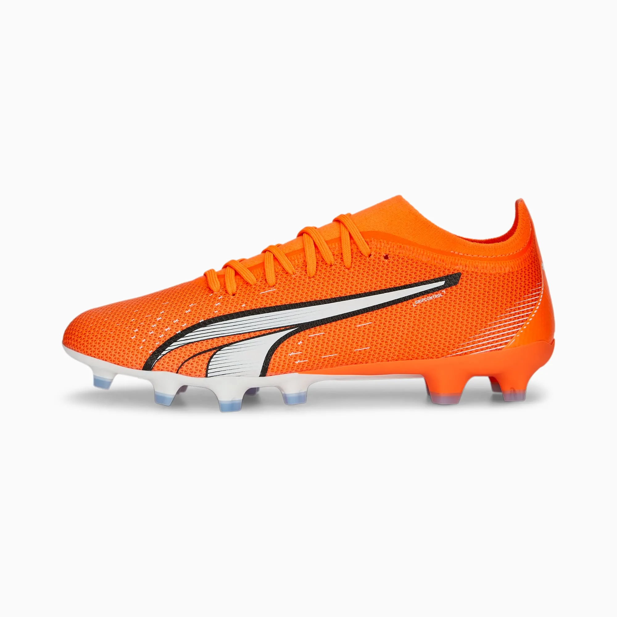 Puma Ultra Match FG/AG Soccer Cleats 107217 01  ULTRA ORANGE-PUMA WHITE-BLUE GLIMMER