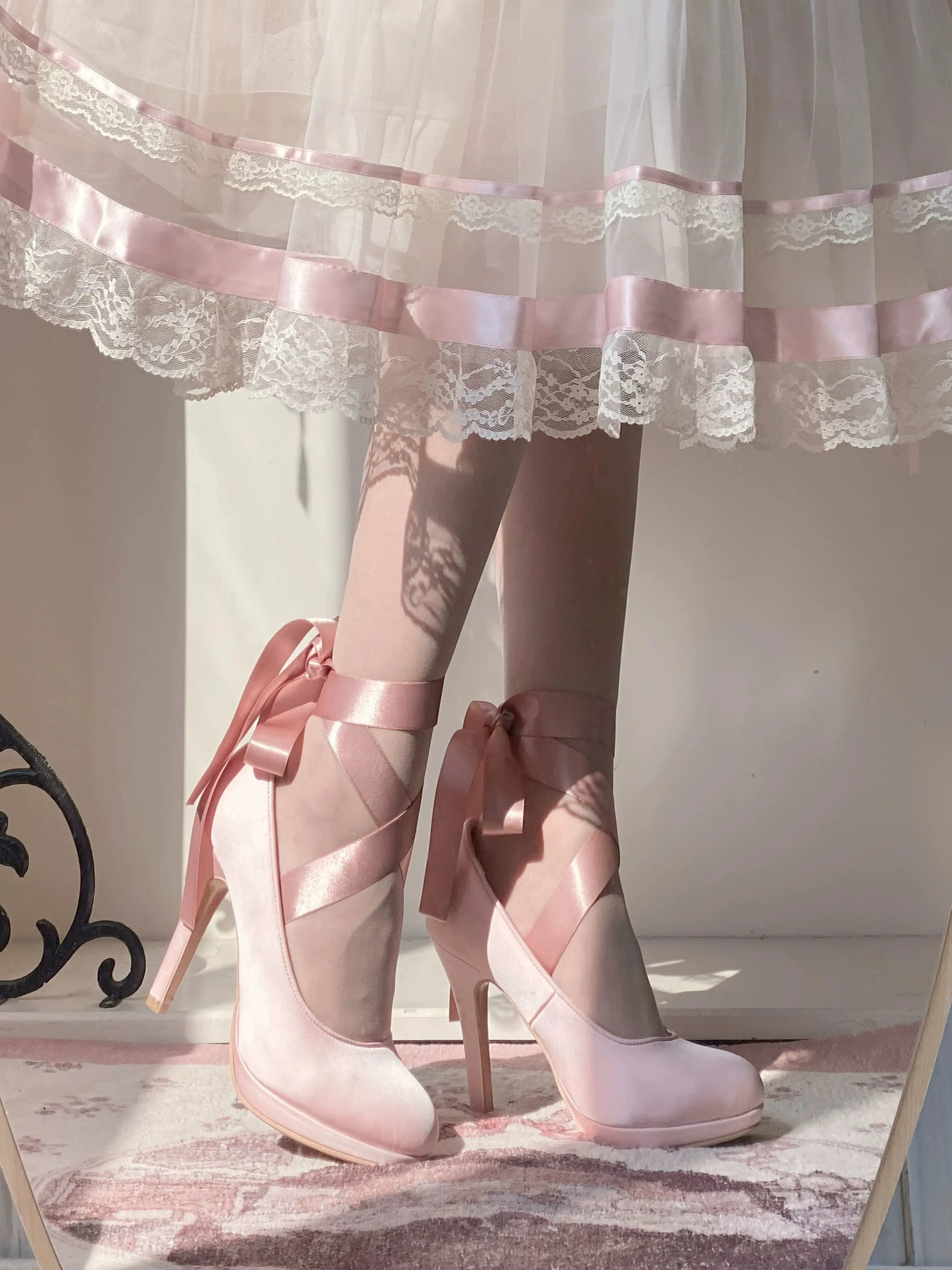 Pure Tea For Dream~Butterfly Specimen~Ballet Style Lolita Shoes Elegant Platform Lolita Heels
