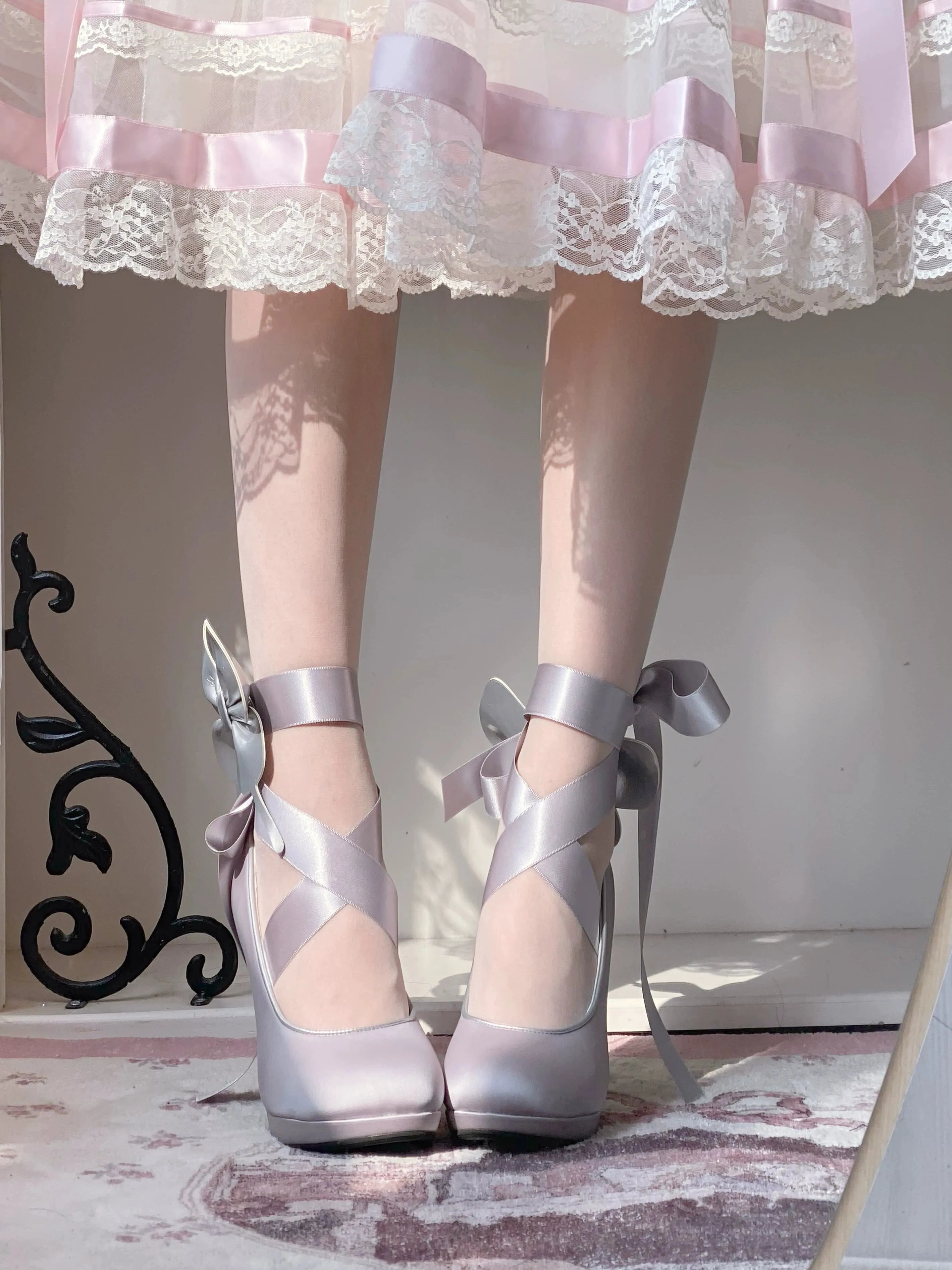 Pure Tea For Dream~Butterfly Specimen~Ballet Style Lolita Shoes Elegant Platform Lolita Heels