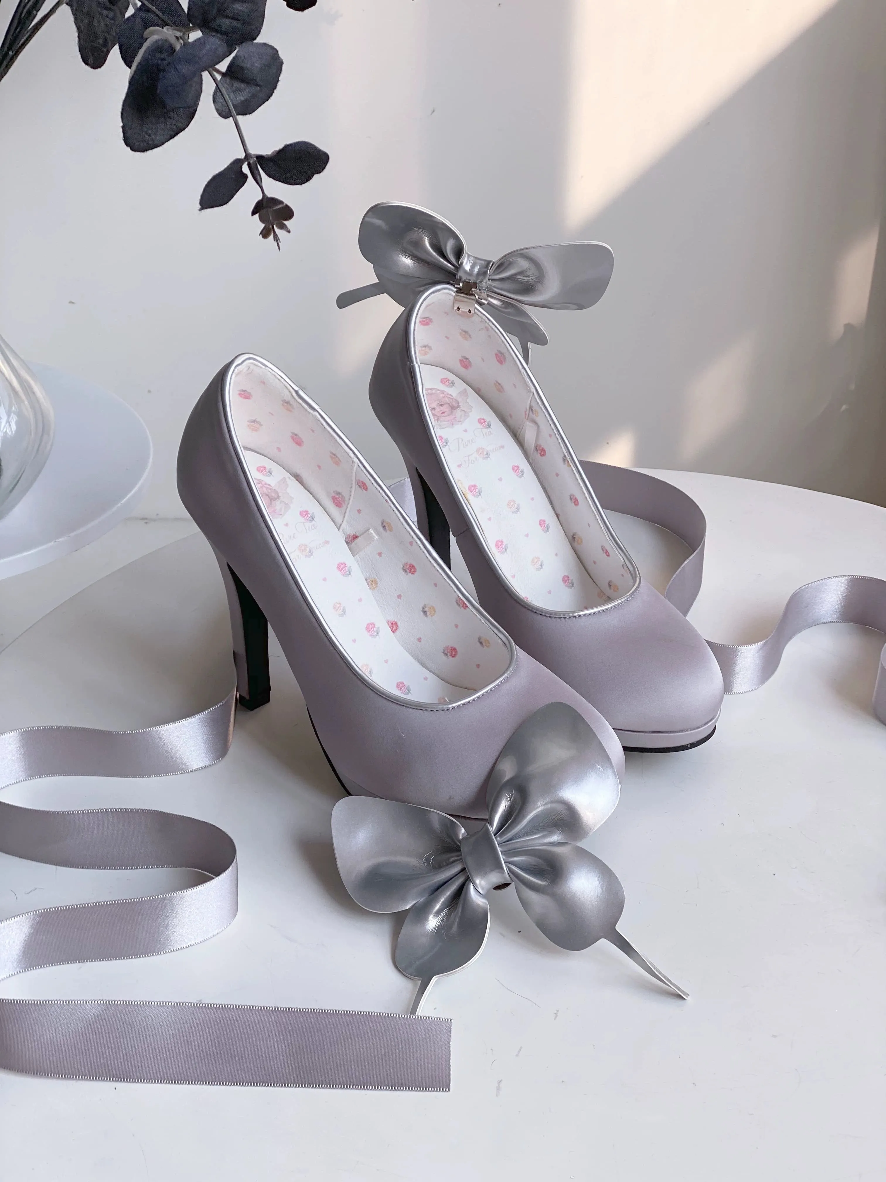 Pure Tea For Dream~Butterfly Specimen~Ballet Style Lolita Shoes Elegant Platform Lolita Heels