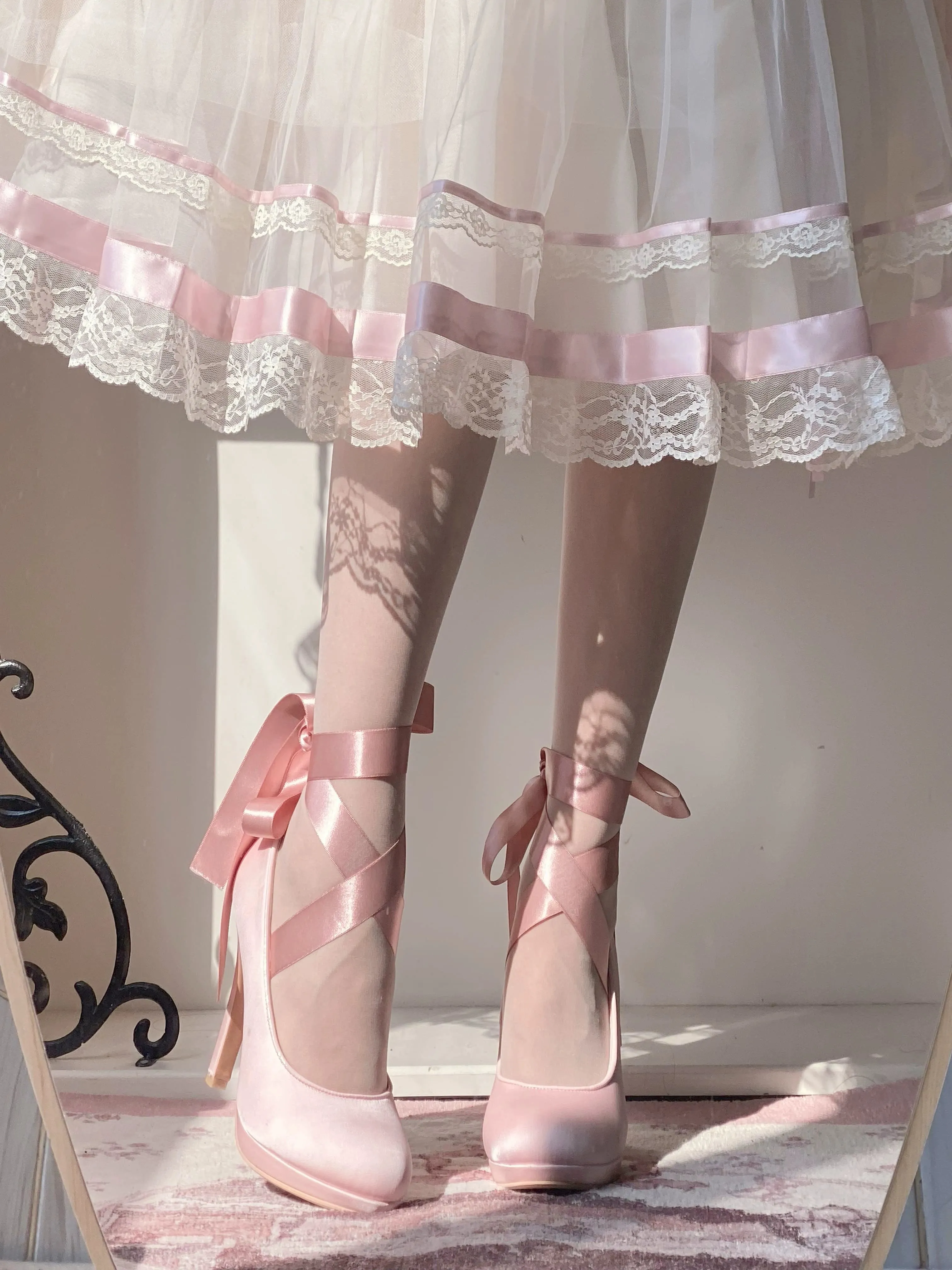 Pure Tea For Dream~Butterfly Specimen~Ballet Style Lolita Shoes Elegant Platform Lolita Heels