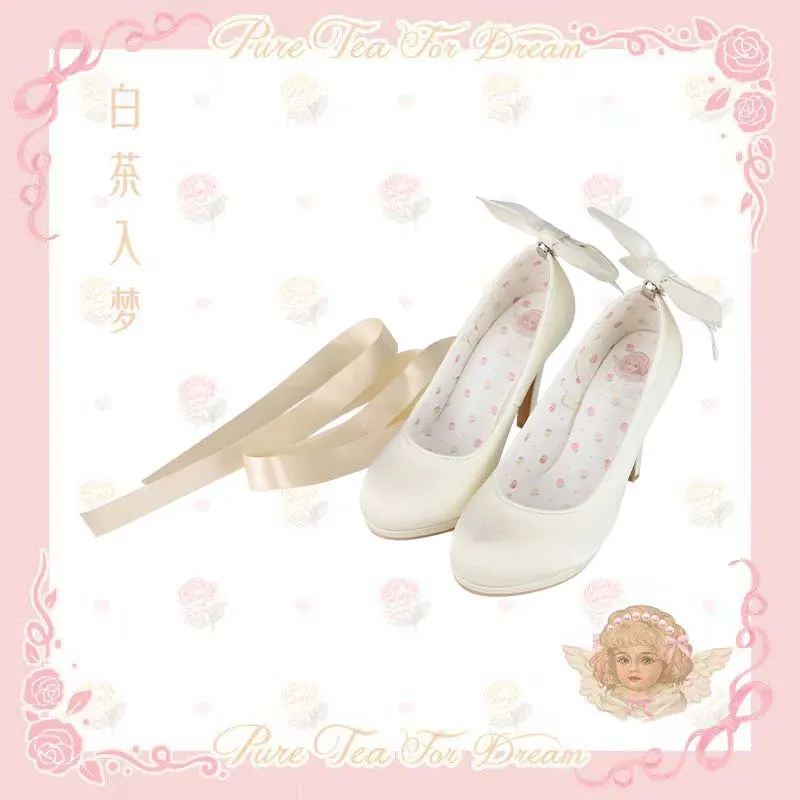 Pure Tea For Dream~Butterfly Specimen~Ballet Style Lolita Shoes Elegant Platform Lolita Heels