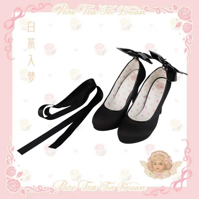 Pure Tea For Dream~Butterfly Specimen~Ballet Style Lolita Shoes Elegant Platform Lolita Heels