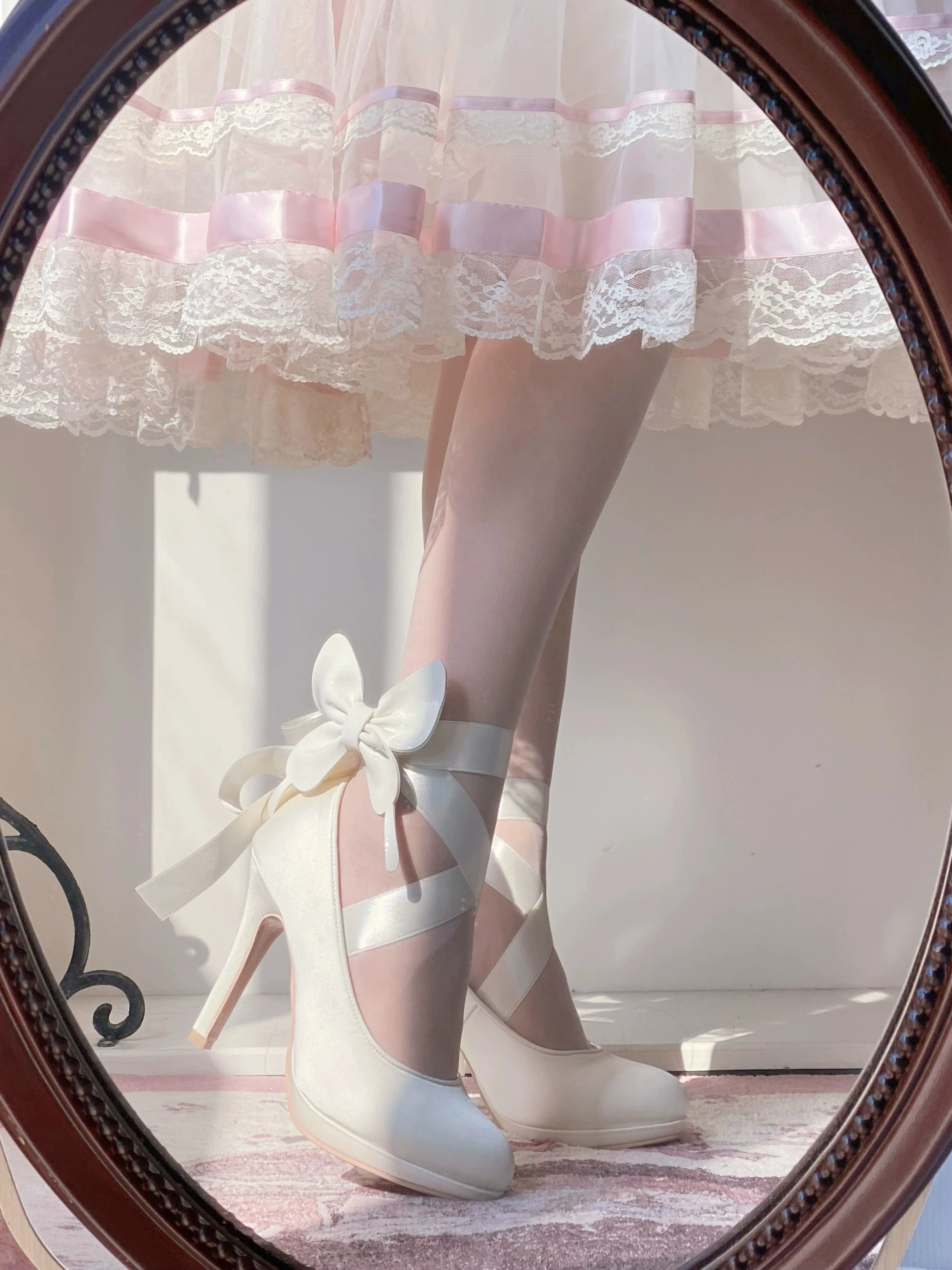 Pure Tea For Dream~Butterfly Specimen~Ballet Style Lolita Shoes Elegant Platform Lolita Heels