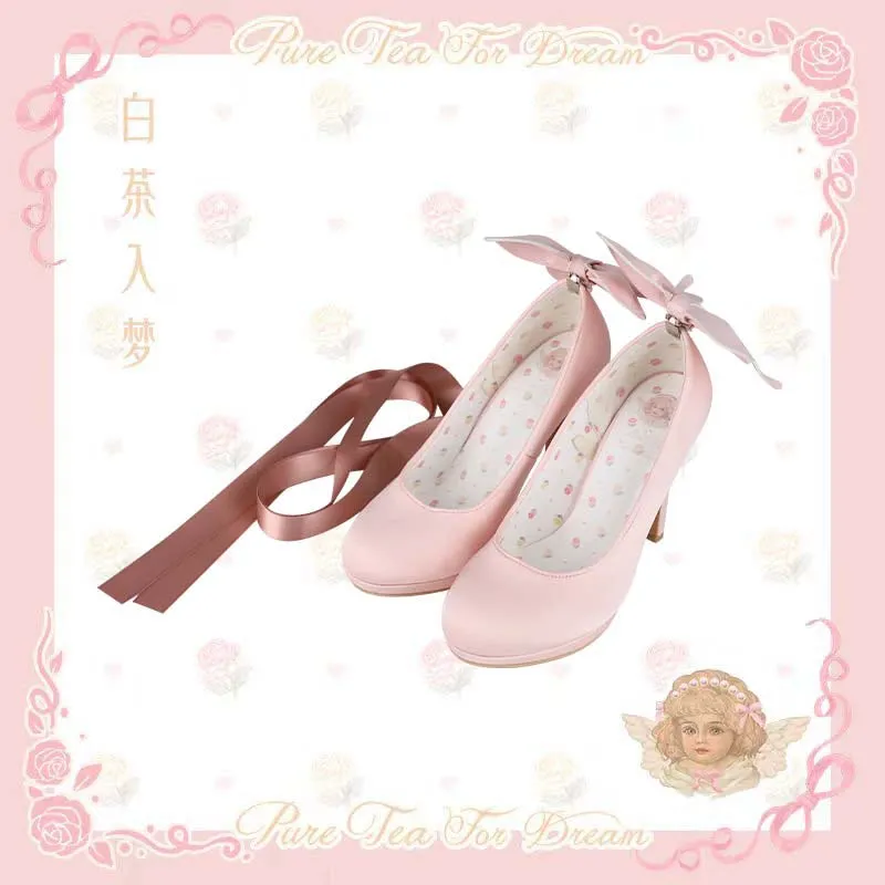 Pure Tea For Dream~Butterfly Specimen~Ballet Style Lolita Shoes Elegant Platform Lolita Heels