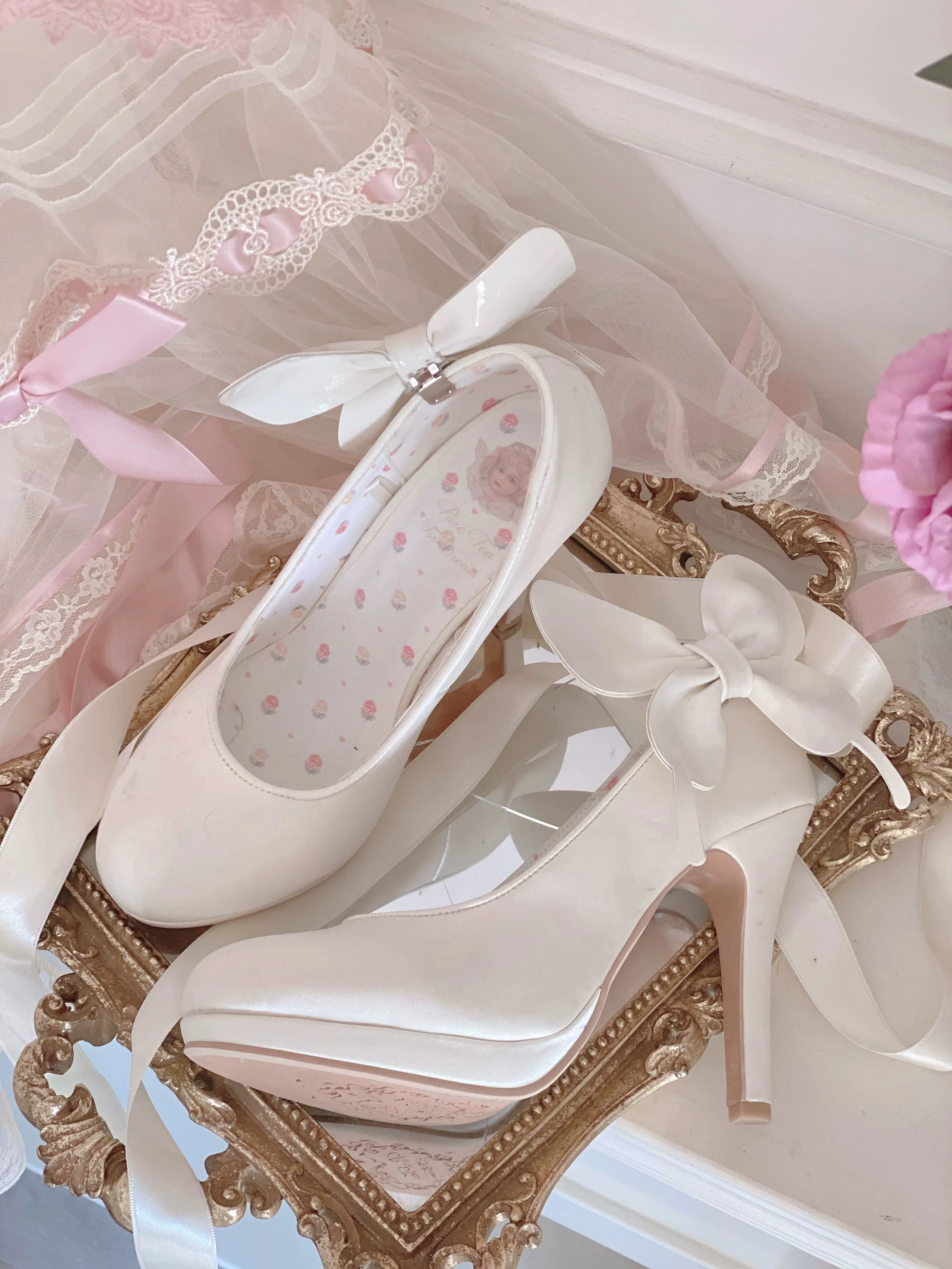 Pure Tea For Dream~Butterfly Specimen~Ballet Style Lolita Shoes Elegant Platform Lolita Heels