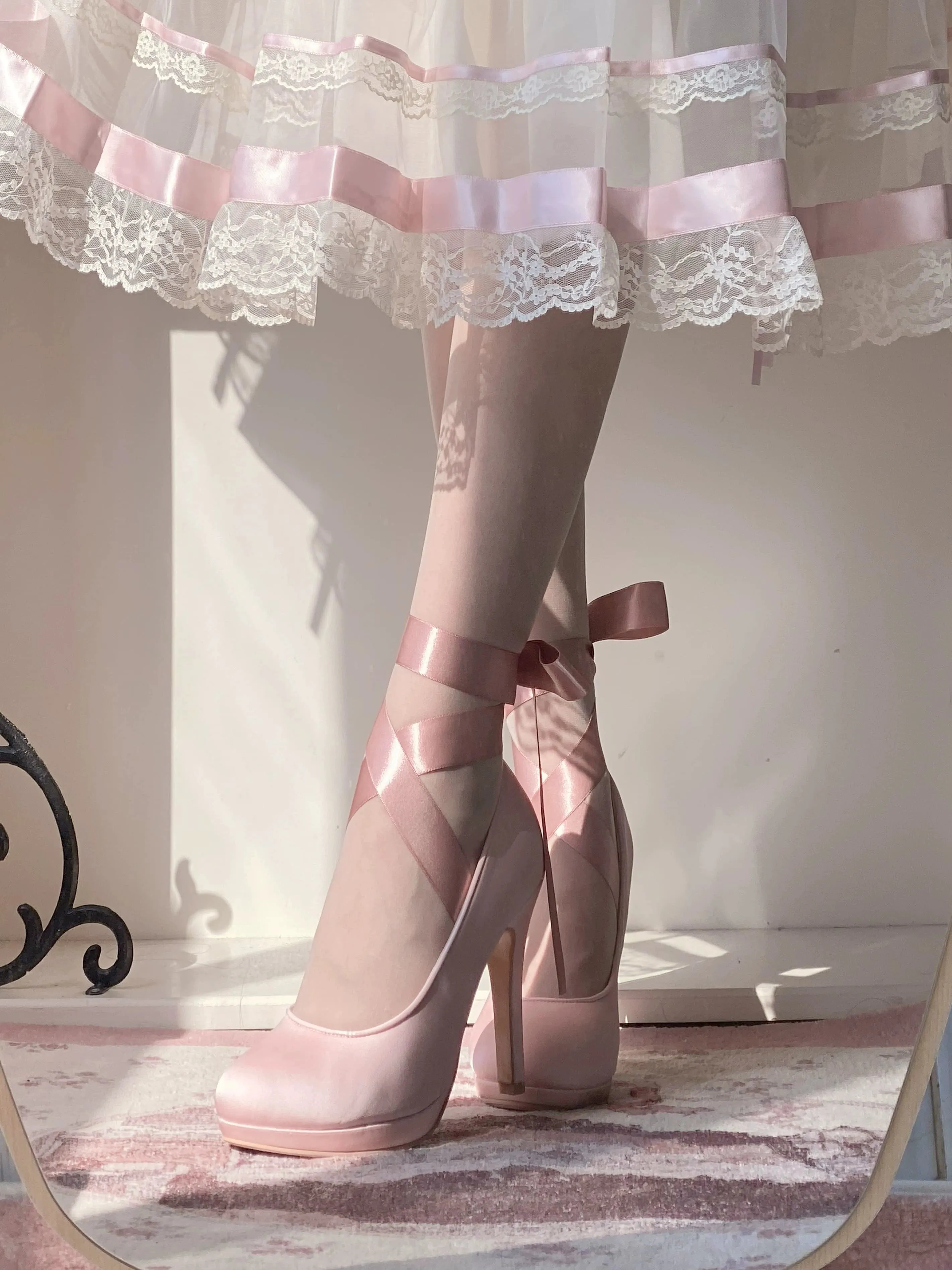 Pure Tea For Dream~Butterfly Specimen~Ballet Style Lolita Shoes Elegant Platform Lolita Heels