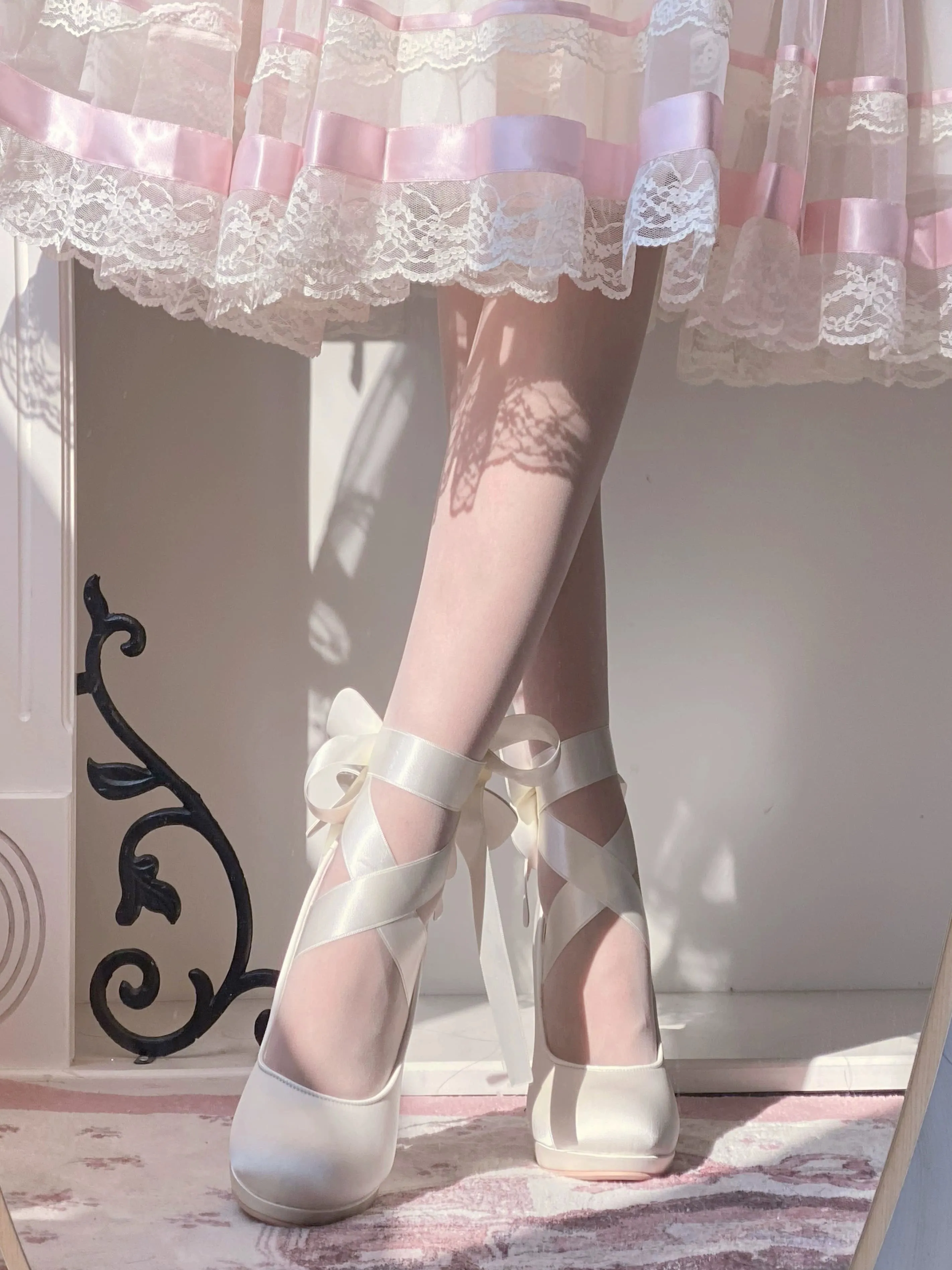 Pure Tea For Dream~Butterfly Specimen~Ballet Style Lolita Shoes Elegant Platform Lolita Heels