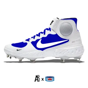 "Retro Blue & White" Nike Alpha Huarache Elite 3 Mid Cleats