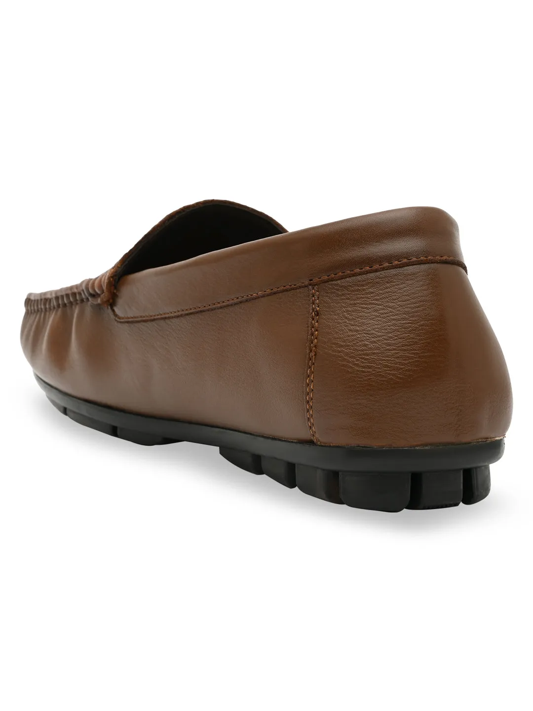 Regal Tan Men Textured Casual Driving Loafers