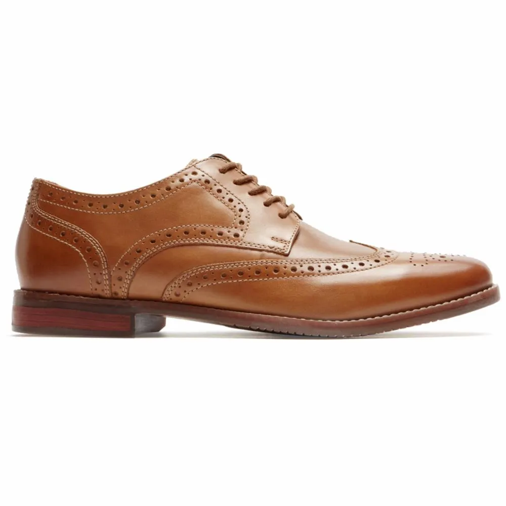 Rockport Men SAXXEN WING TIP COGNAC/LEATHER
