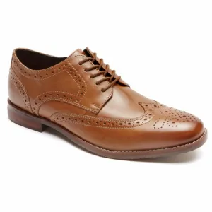 Rockport Men SAXXEN WING TIP COGNAC/LEATHER