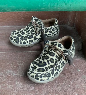 Roper Girl's Children’s Chillin' Leopard Canvas Driving Moc Casual Shoe 1791-2614