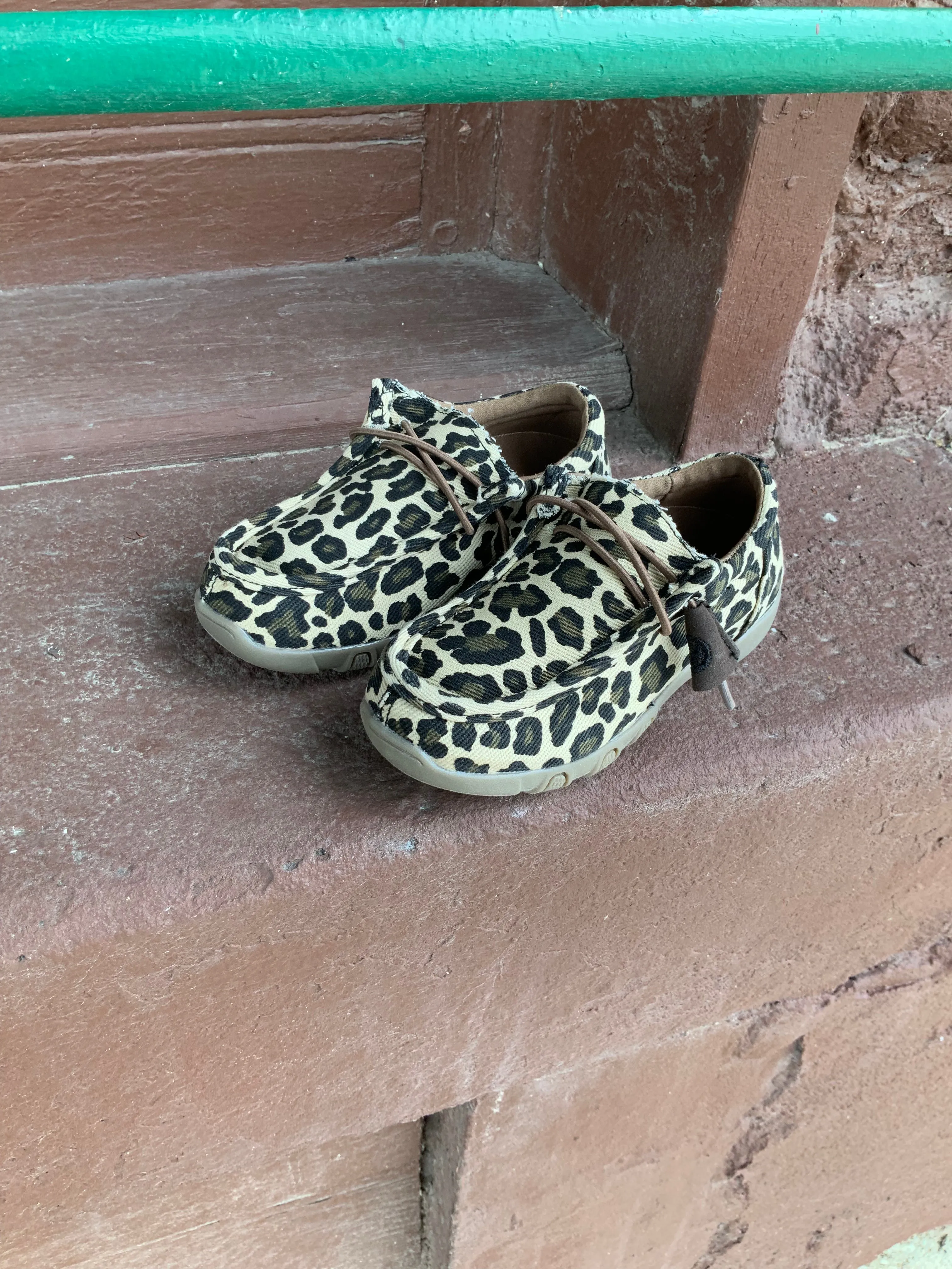 Roper Girl's Children’s Chillin' Leopard Canvas Driving Moc Casual Shoe 1791-2614