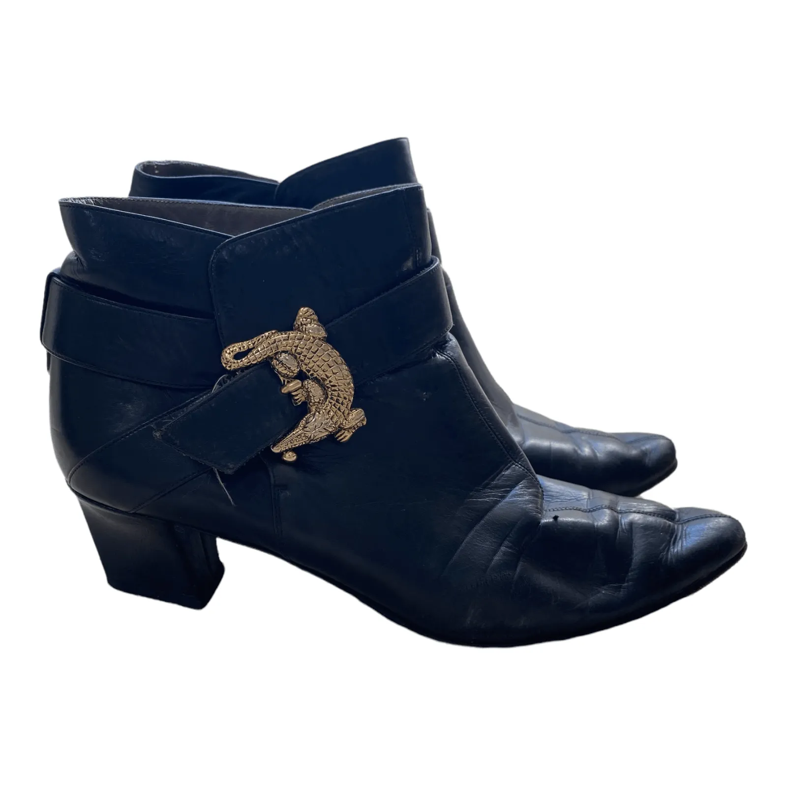 Russell and Bromley Leather Ankle Boots Black UK size 7 EU Size 40