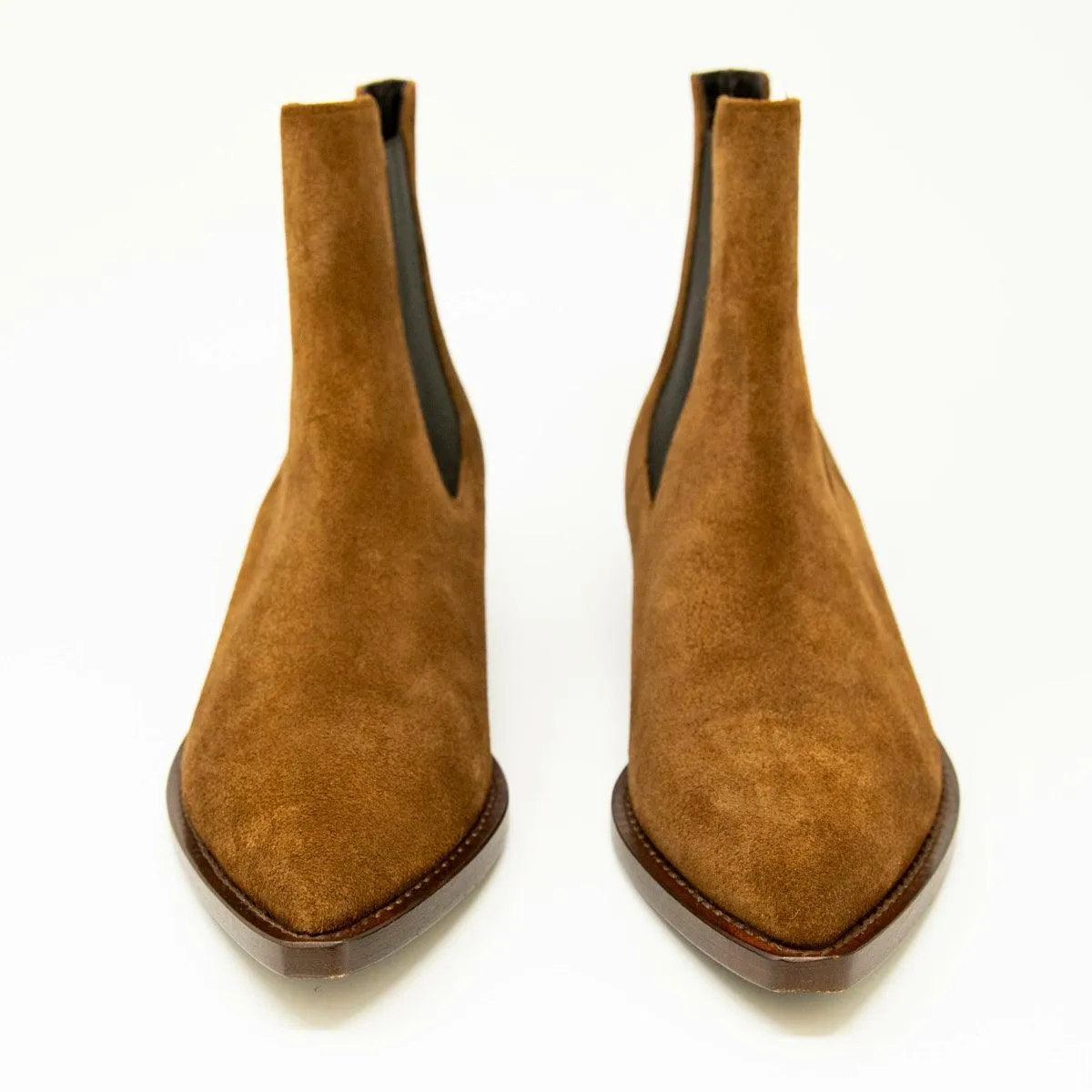 Saint Laurent Brown Chelsea Boots 37